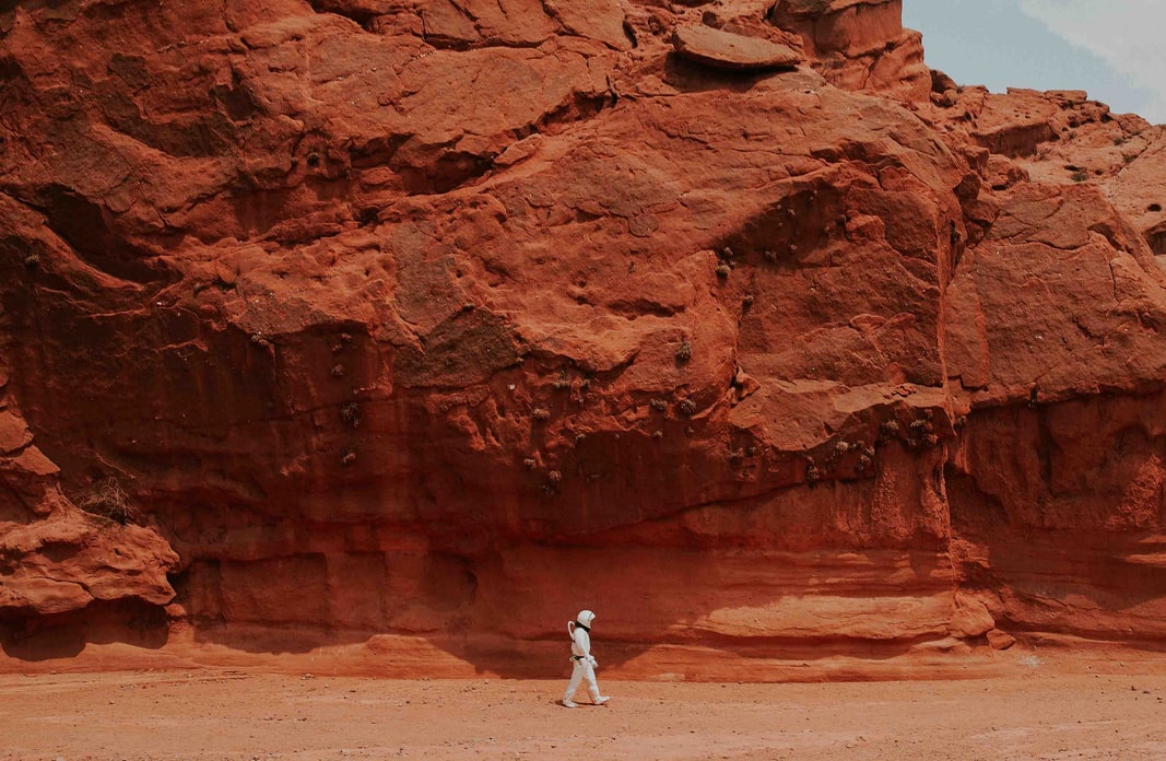 image of a astronaut on Mars